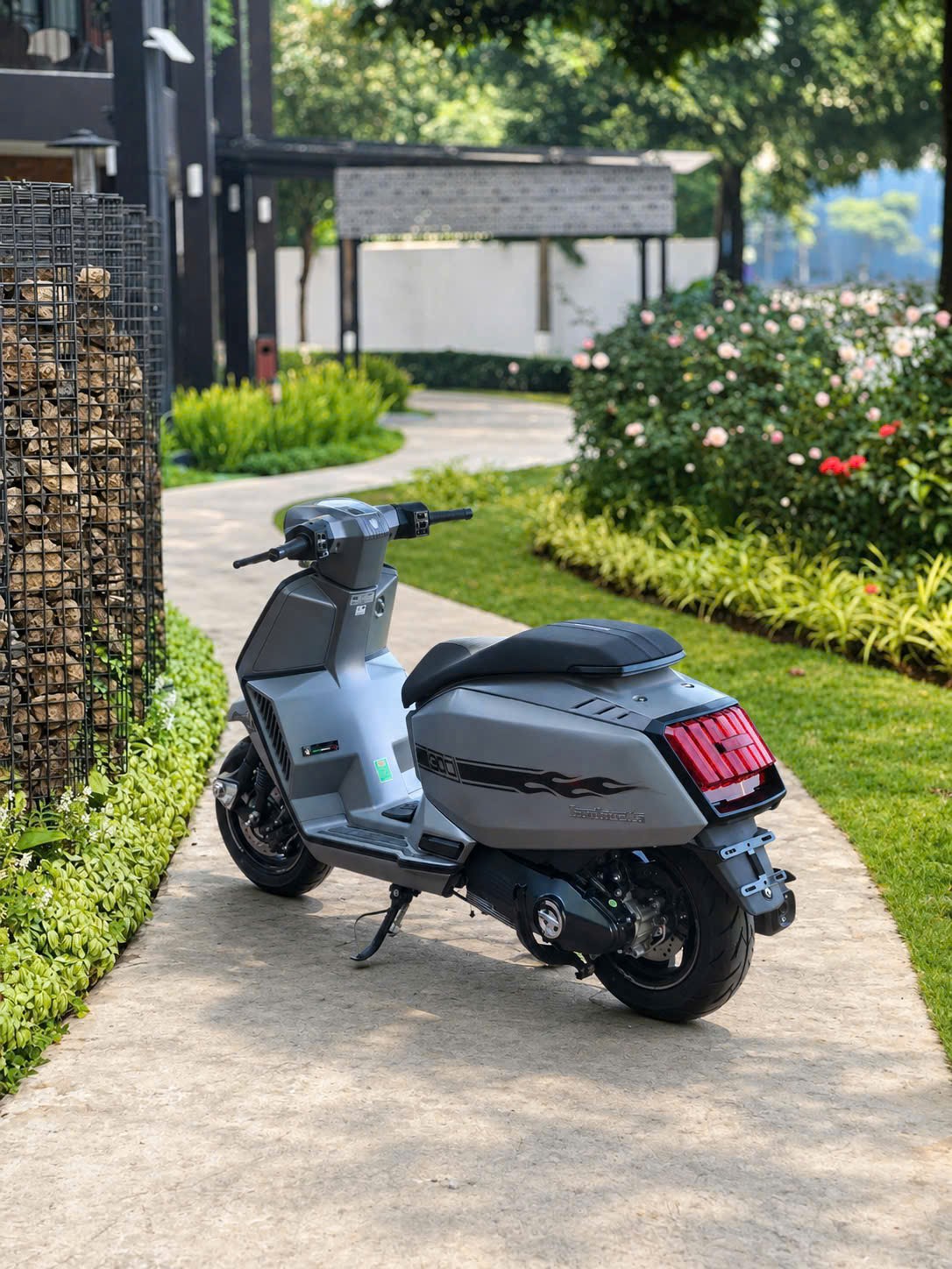lambretta x300 gp màu xám satin New - Ảnh 4