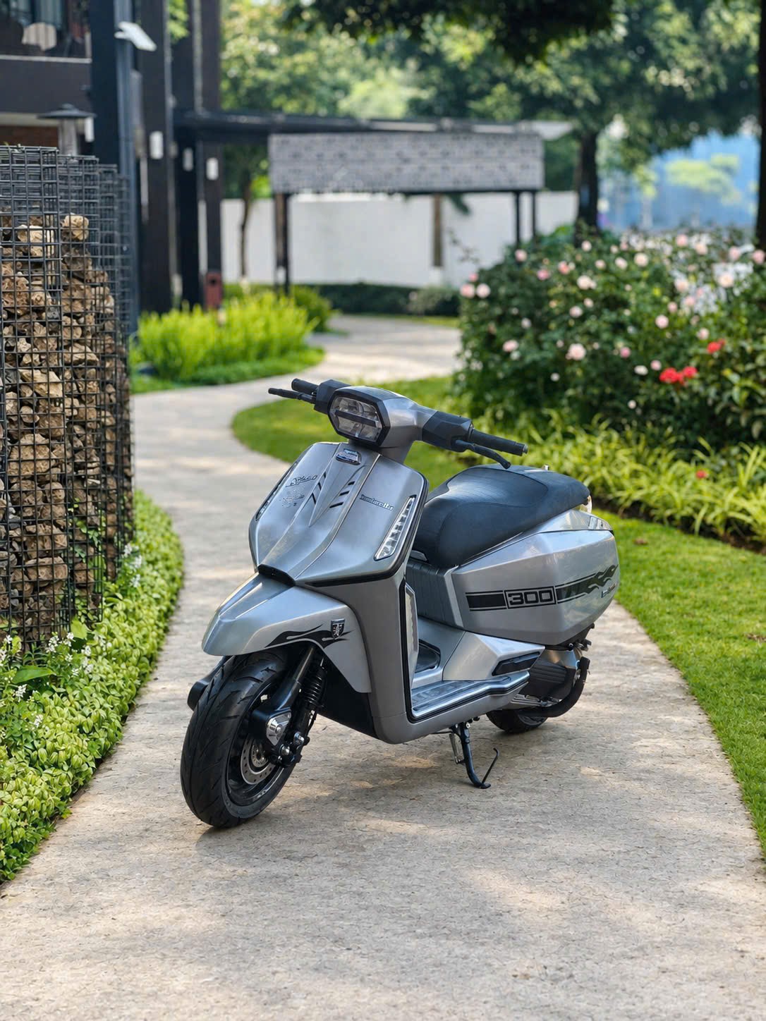 lambretta x300 gp màu xám satin New - Ảnh 3